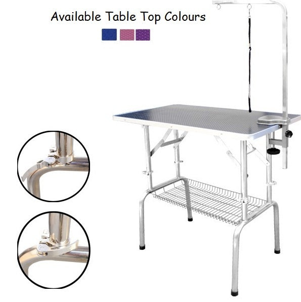 Quality Pet Grooming Height Adjustable Table - Small (Blue)