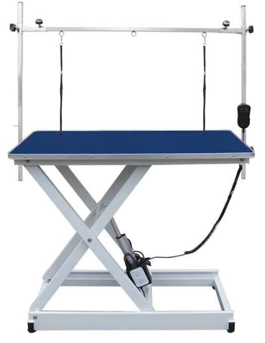 TCS Electric Grooming Table with Hand Control - Regular - Blue