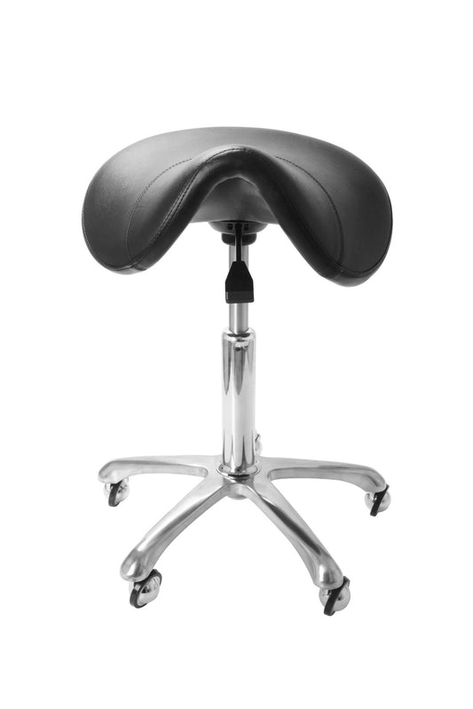 Ergonomic Saddle Stool with Planetary Casters