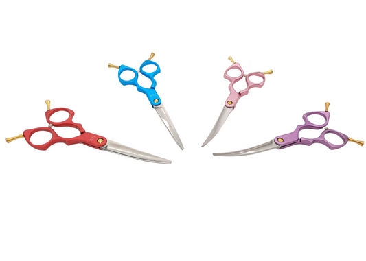 TCS-Asian Fusion Curved 6" Scissors/Shears - RED