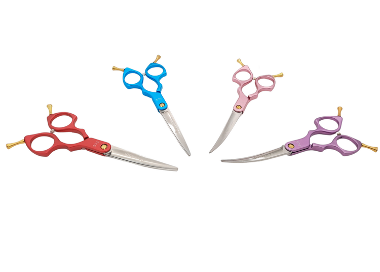 TCS-Asian Fusion Curved 6" Scissors/Shears - PINK